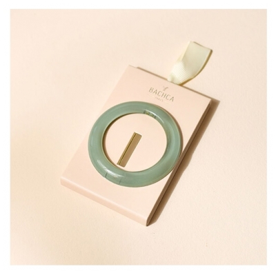 Bachca Barrette Ronde Vert d'Eau