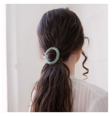 Bachca Barrette Ronde Vert d'Eau