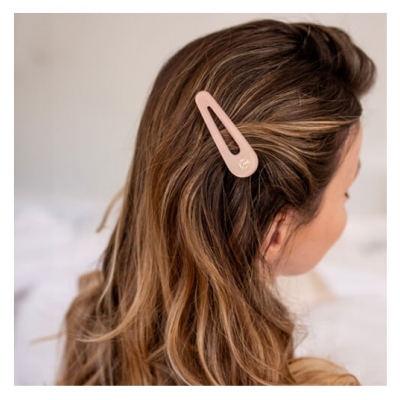 Bachca Barrettes Rose Dragée x2