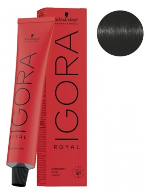 Schwarzkopf Coloration Permanente Igora Royal 1-0 Noir Naturel