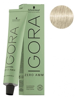 Schwarzkopf Coloration Permanente Igora Zéro Amm 10-2 Blond Très Très Clair Fumé