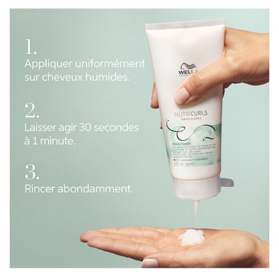 Wella Après-shampooing Démêlant Cheveux Bouclés Ondulés Nutricurls Wella 200ml
