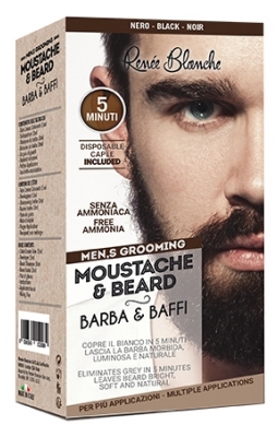 Kit de Coloração de Barba e Bigode Renée Blanche Preto