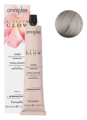 FarmaVita Crème Colorante Toner T 8.12 Acier Blossom Glow Omniplex
