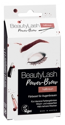 BeautyLash Komplet za barvanje obrvi Power-Brow Svetlo rjava