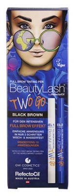 BeautyLash Kit Full Brow Tinting Pen Two Go Black Brown