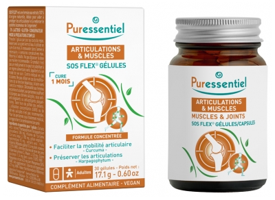 Puressentiel Articulaciones y Músculos SOS Flex 30 Cápsulas