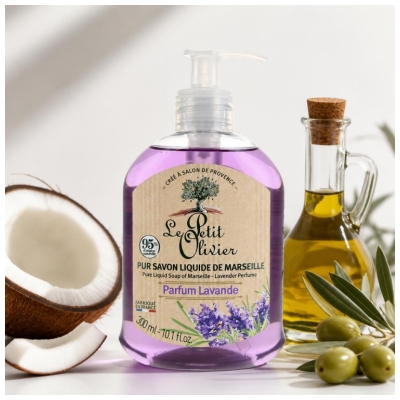 Le Petit Olivier Ren Marseille Flydende Sæbe Lavendel 300 ml