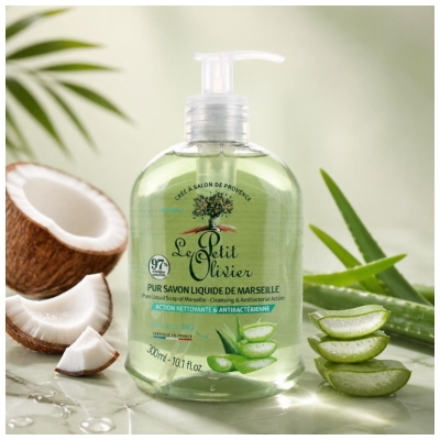Săpun Lichid Pur de Marseille cu Aloe Vera Le Petit Olivier 300 ml