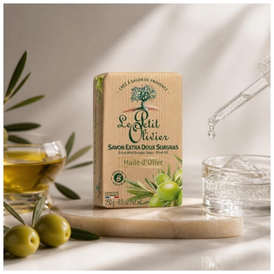 Săpun Extra Blând cu Ulei de Măsline Săpun Extra Gras Le Petit Olivier 250 g