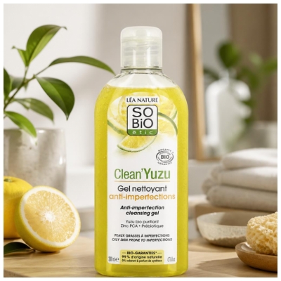 Léa Nature SO BIO étic Clean'Yuzu Gel de Limpeza Anti-Imperfeições Bio 200 ml