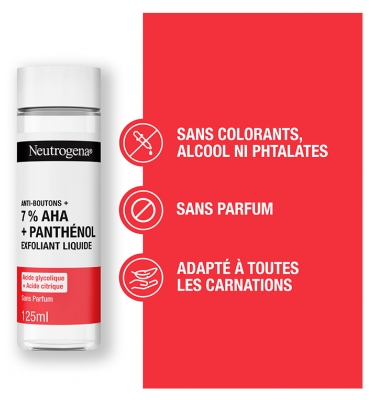 Neutrogena Anti-Boutons + Exfoliant Liquide Sans Parfum 125 ml