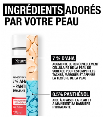 Neutrogena Anti-Boutons + Exfoliant Liquide Sans Parfum 125 ml