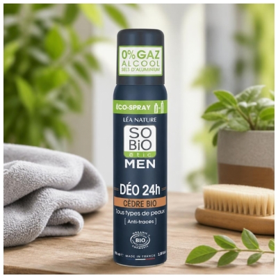 Léa Nature SO BIO étic Men Desodorante 24H Anti-Manchas Eco-Spray Bio 100 ml