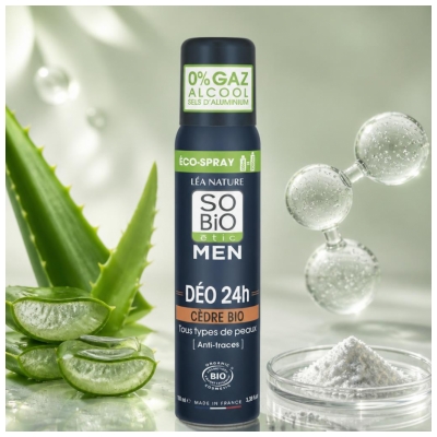 Léa Nature SO BIO étic Men Desodorante 24H Anti-Manchas Eco-Spray Bio 100 ml