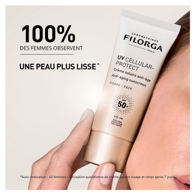 Filorga UV CELLULAR-PROTECT Crème Solaire Anti-Âge SPF50+ 40 ml + NCEF - REVITALIZE Sérum 5 ml Offert