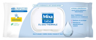 Mixa Bébé Salviette di Acqua Termale 48 Salviette