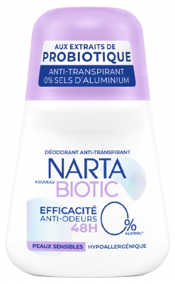 Narta Biotic Antiperspirantas 48H Jautriai Odai 50 ml