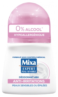 Mixa Expert Jutīgai ādai Dezodorants pret kairinājumu 48H 50 ml