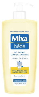 Mixa Bébé Waschgel Körper und Haare Ohne Seife 750 ml