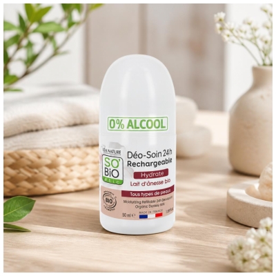 Léa Nature SO BIO étic 24H Deodorantpleje Æselmælk Økologisk Roll-On 50 ml