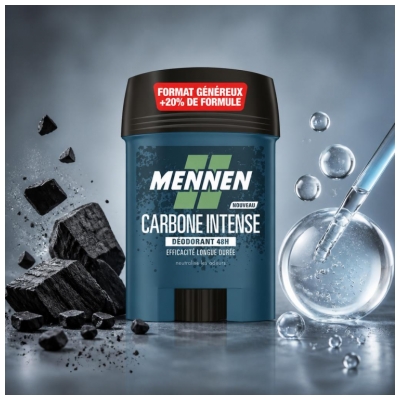 Mennen Dezodorantas Carbone Intense 48H Platus Stick 60 ml