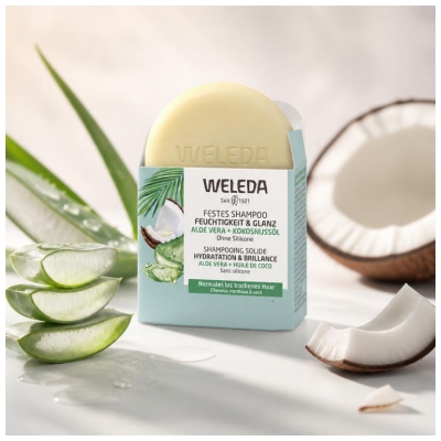 Weleda Pevný šampon Hydratace & Lesk 50 g