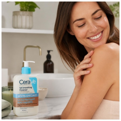 CeraVe SA Čisticí gel proti nedokonalostem, balení 2 x 473 ml