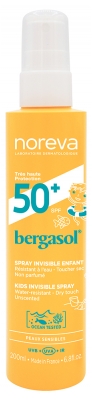 Noreva Bergasol Osynlig Spray Barn SPF50+ 200 ml