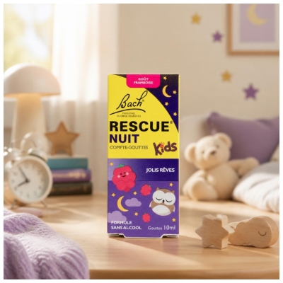 Rescue Nuit Bach Kids Lašintuvai Aviečių 10 ml