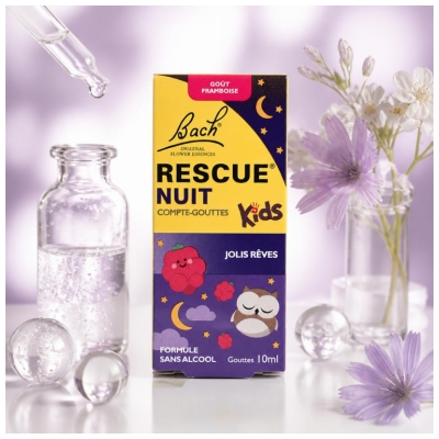 Rescue Nuit Bach Kids Lašintuvai Aviečių 10 ml