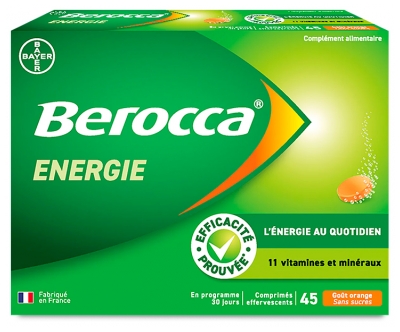 Berocca Énergie Goût Orange 45 Comprimés Effervescents