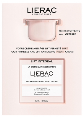 Lierac Ascensore Integrale Crema Notte Rigenerante 50 ml + Ricarica Gratuita di Crema Notte Rigenerante 50 ml
