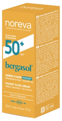 Noreva Bergasol Žepna fluidna krema SPF50+ 30 ml