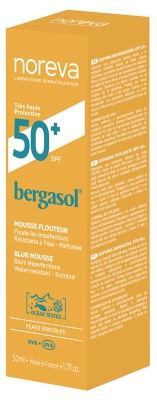 Noreva Bergasol Weichzeichner-Mousse für das Gesicht LSF50+ 50 ml
