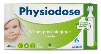 Physiodose Sterilt Fysiologiskt Serum 40 Vegetabiliska Endosbehållare 5 ml