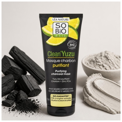Léa Nature SO BIO étic Clean'Yuzu Masque Charbon Purifiant Bio 75 ml