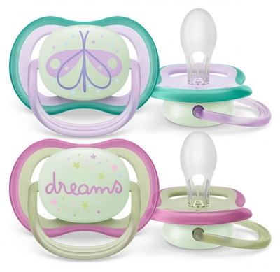 Avent Ultra Air Nighttime 2 Sucettes Orthodontiques 0-6 Mois