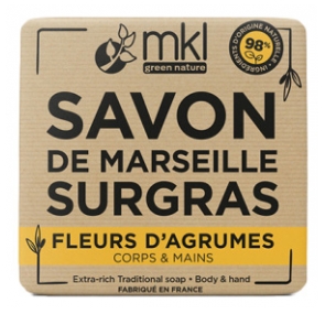 Săpun de Marsilia MKL Green Nature Bogat în Grăsimi Flori de Citrice 100 g