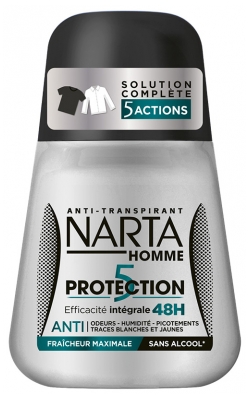 Narta Moški Antiperspirant 5 Zaščita 48H Kroglica 50 ml