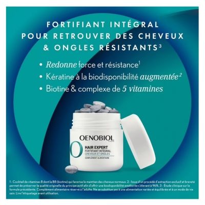 Oenobiol Hair Expert Fortifiant Intégral Cheveux & Ongles 60 Comprimés