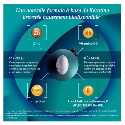 Oenobiol Hair Expert Fortifiant Intégral Cheveux & Ongles 60 Comprimés