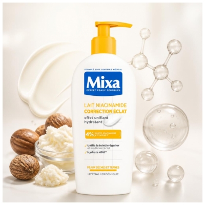 Mixa Niacinamide Radiance Correctie Melk 250 ml