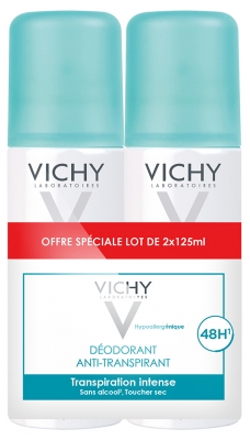 Vichy Déodorant Anti-Transpirant Efficacité 48H Lot de 2 x 125 ml