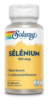 Solaray Sélénium 100 mcg Sans Levure 90 VegCaps
