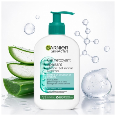 Garnier SkinActive Gel de Curățare Calmanta cu Acid Hialuronic 250 ml
