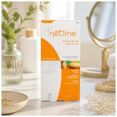 Netline Bandas de Cera Depilatoria Facial 20 Bandas