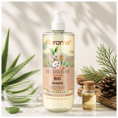 Gel de Banho Amêndoa Recarregável Bio 750 ml Florame