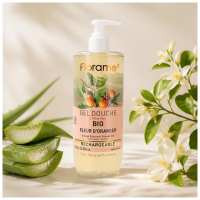 Florame Organiczny żel pod Prysznic z Kwiatem Pomarańczy 750 ml