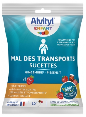 Alvityl Mal des Transports 10 Sucettes